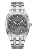 Bulova Classic Collection Multifunction Grey Dial Silver Steel Strap Watch for Men - 96C148