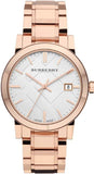 Buy Shop Burberry The City White Dial Rose Gold Steel Strap Watch for Women - BU9004 USA Online
