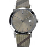 Buy Shop Burberry The City Nova Beige Dial Grey Leather Strap Watch for Women - BU9023 USA Online