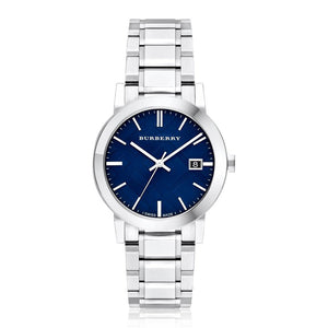 Buy Shop Burberry The City Blue Dial Silver Steel Strap Watch for Men - BU9031 USA Online