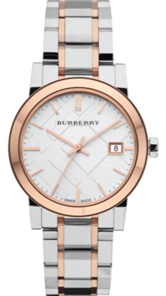 Buy Shop Burberry The City White Dial Two Tone Steel Strap Watch for Women - BU9105 USA Online