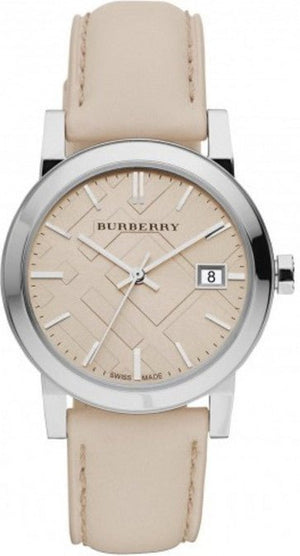 Buy Shop Burberry The City Beige Dial Beige Leather Strap Watch for Women - BU9107 USA Online