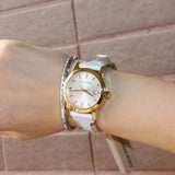Buy Shop Burberry The City White Dial White Leather Strap Watch for Women - BU9209 USA Online