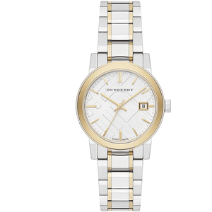 Buy Shop Burberry The City Silver Dial Two Tone Steel Strap Watch for Women - BU9217 USA Online