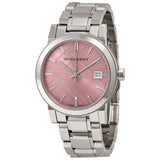 Buy Shop Burberry The City Pink Dial Silver Steel Strap Watch for Women - BU9124 USA Online