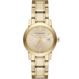 Burberry The City Gold Dial Gold Steel Strap Watch for Women - BU9134