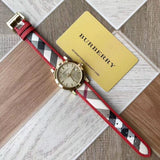 Buy Shop Burberry The City Champagne Dial Leather Strap Watch for Women - BU9139 USA Online