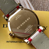 Buy Shop Burberry The City Champagne Dial Leather Strap Watch for Women - BU9139 USA Online