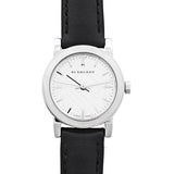 Buy Shop Burberry The City White Dial Black Leather Strap Watch for Women - BU9206 USA Online