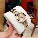 Buy Shop Burberry The City Gold Dial Gold Steel Strap Watch for Women - BU9234 USA Online