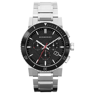 Buy Shop Burberry The City Black Dial Silver Steel Strap Watch for Men - BU9380 USA Online