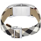 Buy Shop Burberry Nova Check Silver Dial Two Tone Leather Strap Watch For Women - BU9404 USA Online