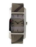 Buy Shop Burberry Nova Check Silver Dial Two Tone Leather Strap Watch For Women - BU9404 USA Online
