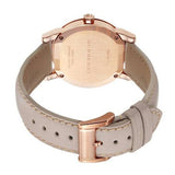 Burberry The City Diamonds Beige Dial Beige Leather Strap Watch for Women - BU9131