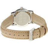 Burberry The City Beige Dial Beige Leather Strap Watch for Women - BU9207