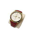 Buy Shop Burberry The City Gold Dial Red Leather Strap Watch for Women - BU9140 USA Online