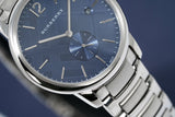 Buy Shop Burberry The Classic Blue Dial Silver Steel Strap Watch for Men - BU10007 USA Online