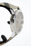 Buy Shop Burberry The City Nova Beige Dial Grey Leather Strap Watch for Women - BU9023 USA Online