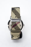 Buy Shop Burberry The City Nova Beige Dial Grey Leather Strap Watch for Women - BU9023 USA Online