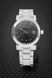 Buy Shop Burberry The City Black Dial Silver Steel Strap Watch for Women - BU9101 USA Online