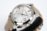Buy Shop Burberry The City White Dial Beige Leather Strap Watch for Women - BU9132 USA Online