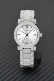 Burberry The City Diamonds Silver Dial Silver Steel Strap Watch for Women - BU9220