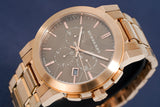 Buy Shop Burberry The City Grey Dial Rose Gold Steel Strap Watch for Men - BU9353 USA Online