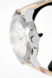 Buy Shop Burberry The City Chronograph White Dial Haymarket Leather Strap Watch For Men - BU9360 USA Online