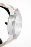 Buy Shop Burberry The City Chronograph White Dial Haymarket Leather Strap Watch For Men - BU9360 USA Online