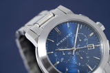 Burberry The City Blue Dial Silver Steel Strap Watch for Men - BU9363