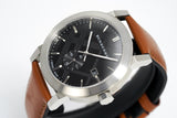 Buy Shop Burberry The City Black Dial Brown Leather Strap Watch for Men - BU9905 USA Online
