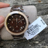 Buy Shop Michael Kors Parker Chronograph Brown Dial Brown Steel Strap Watch For Women - MK5578 USA Online
