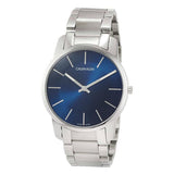 Calvin Klein City Blue Dial Silver Steel Strap Watch for Men - K2G2114N