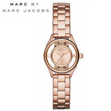 Buy Shop Marc Jacobs Tether Transparent Rose Gold Dial Rose Gold Steel Strap Watch for Women - MBM3417 USA Online