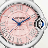 Buy Shop Cartier Ballon Bleu de Cartier Pink Dial Silver Steel Strap Watch for Women - WSBB0046 USA Online