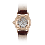 Mido Baroncelli III Automatic White Dial Brown Leather Strap Watch For Women - M7600.3.26.8