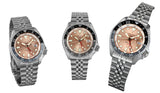 Buy Shop Seiko 5 Sports GMT Thong Sia Limited Edition Brown Dial Silver Steel Strap Watch for Men - SSK043K1 USA Online