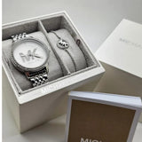 Buy Shop Michael Kors Melissa Quartz Silver Dial Silver Steel Strap Watch for Women - MK1055 USA Online
