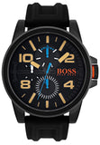 Buy Shop Hugo Boss Orange Detroit Analog Black Dial Black Silicone Strap Watch For Men - 1550011 USA Online