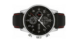 Buy Shop Hugo Boss Navigator Black Dial Black Leather Strap Watch for Men - 1513535 USA Online