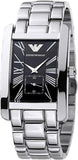 Buy Shop Emporio Armani Classic Black Dial Silver Stainless Steel Strap Watch For Men - AR0156 USA Online