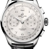 Buy Shop Breitling Premier B09 Chronograph 40 White Dial Black Leather Strap Watch for Men - AB0930371G1P1 USA Online