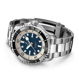 Breitling Superocean Automatic 44mm Blue Dial Silver Steel Strap Watch for Men - A17376211C1A1