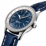 Buy Shop Breitling Navitimer 1 Automatic 41mm Blue Dial Blue Leather Strap Mens Watch - A17326211C1P4 USA Online