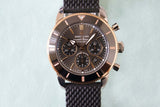 Buy Shop Breitling Superocean Heritage B01 Chronograph 44 Black Dial Black Mesh Bracelet Watch for Men - UB01621A1M1S1 USA Online