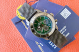 Buy Shop Breitling Superocean Heritage B01 Chronograph 44 Green Dial Black Mesh Bracelet Watch for Men - MB01621A1L1S1 USA Online