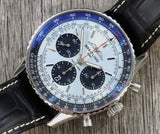 Buy Shop Breitling Navitimer B01 Chronograph 43 Blue Dial Black Leather Strap Watch for Men - AB0138241C1P1 USA Online