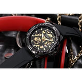 Buy Shop Fossil Bronson Automatic Skeleton Black Dial Black Steel Strap Watch for Men - ME3217 USA Online