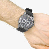 Buy Shop Bulova Marine Star Chronograph Black Dial Black Rubber Strap Watch for Men - 98B127 USA Online