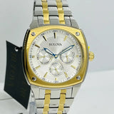 Buy Shop Bulova Classic Multi Function Silver Dial Two Tone Steel Strap Watch for Men - 98C142 USA Online